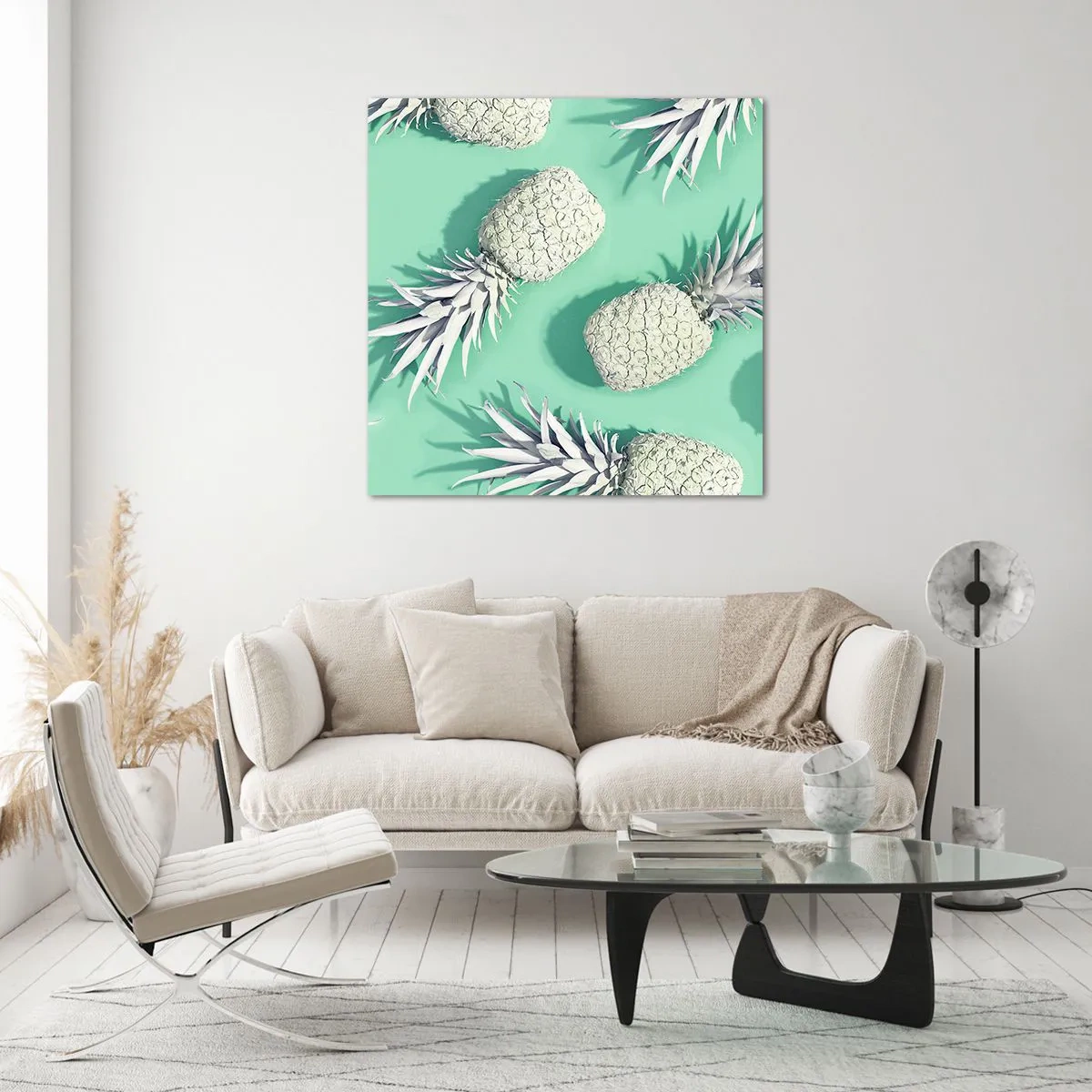 Schilderen op glas - Het gaat goed met munt - 40x40 cm