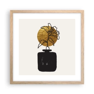 Een poster in een licht eiken lijst - Schoonheid is goud waard - 40x40 cm