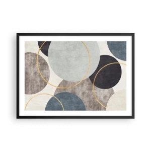 Poster in een zwarte lijst - Wiel voor wiel - 70x50 cm