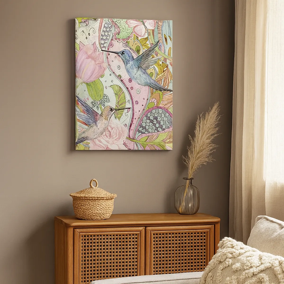 Schilderen op canvas - Verstrikt in wijnstokken - 50x70 cm