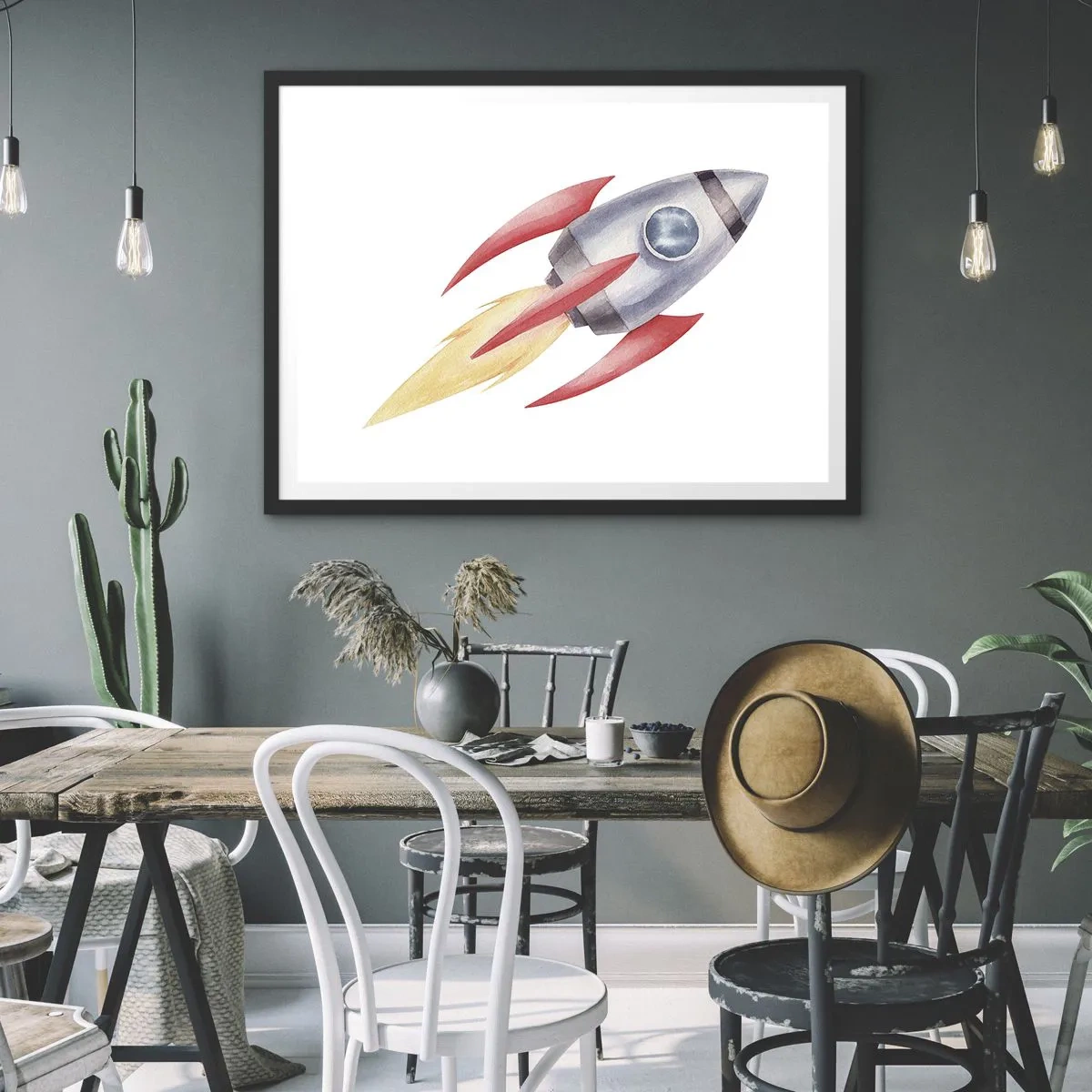 Poster in een zwarte lijst - Hoger, sneller, verder - 40x30 cm