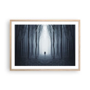 Een poster in een licht eiken lijst - En alles is eenvoudig en duidelijk - 70x50 cm
