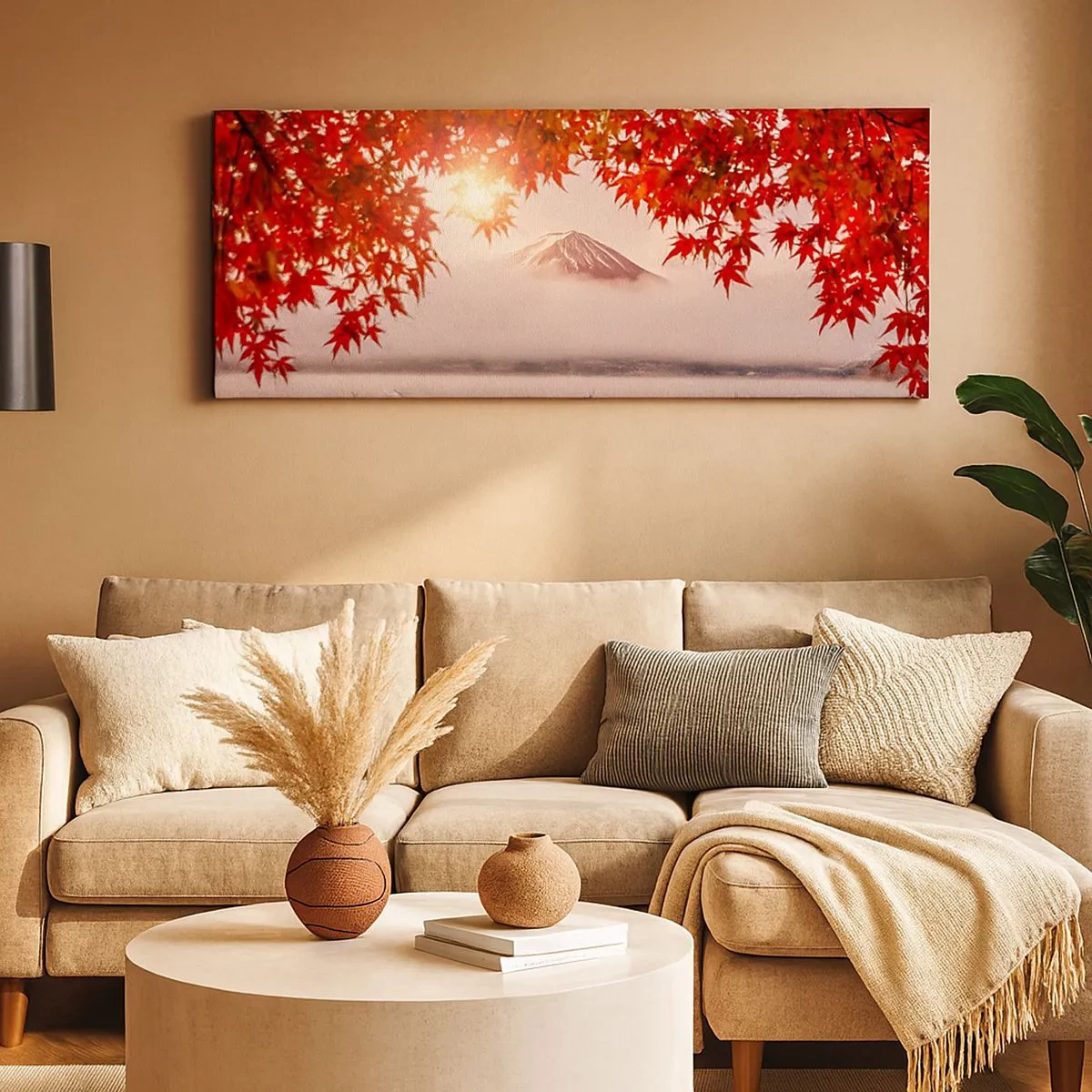 Schilderen op canvas - In het Japanse klimaat - 100x40 cm