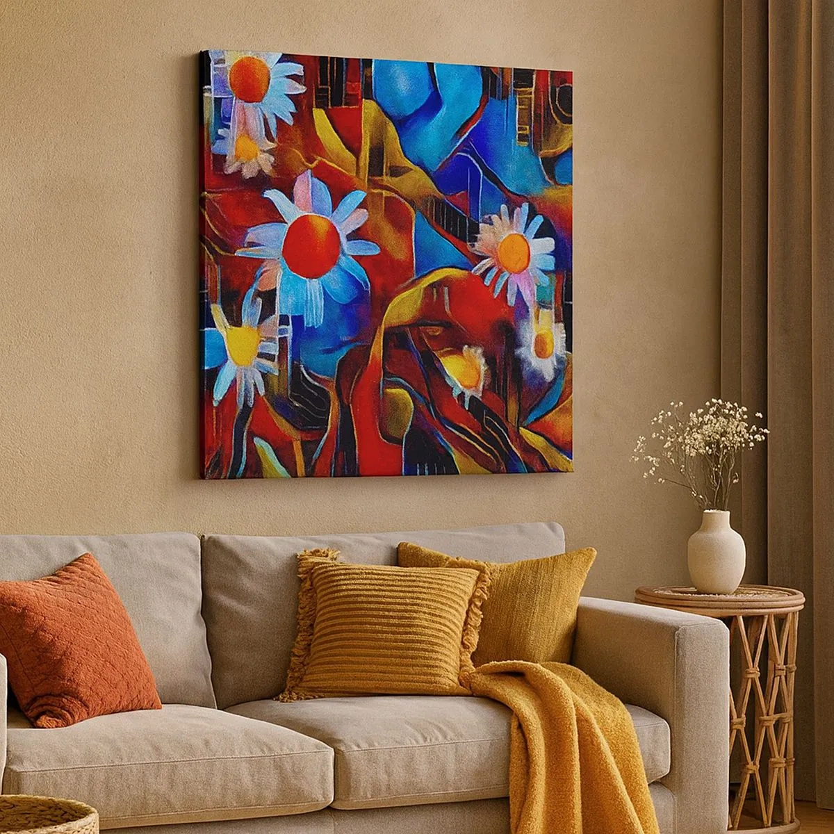 Schilderen op canvas - De kleuren van het leven - 30x30 cm