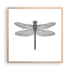 Een poster in een licht eiken lijst - Precisie van de natuur - 60x60 cm