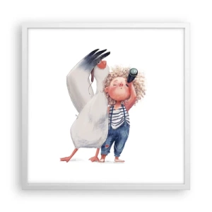 Poster in een witte lijst - Een geweldige reisroute - 50x50 cm