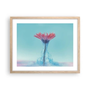 Een poster in een licht eiken lijst - In een verkwikkende omhelzing - 50x40 cm