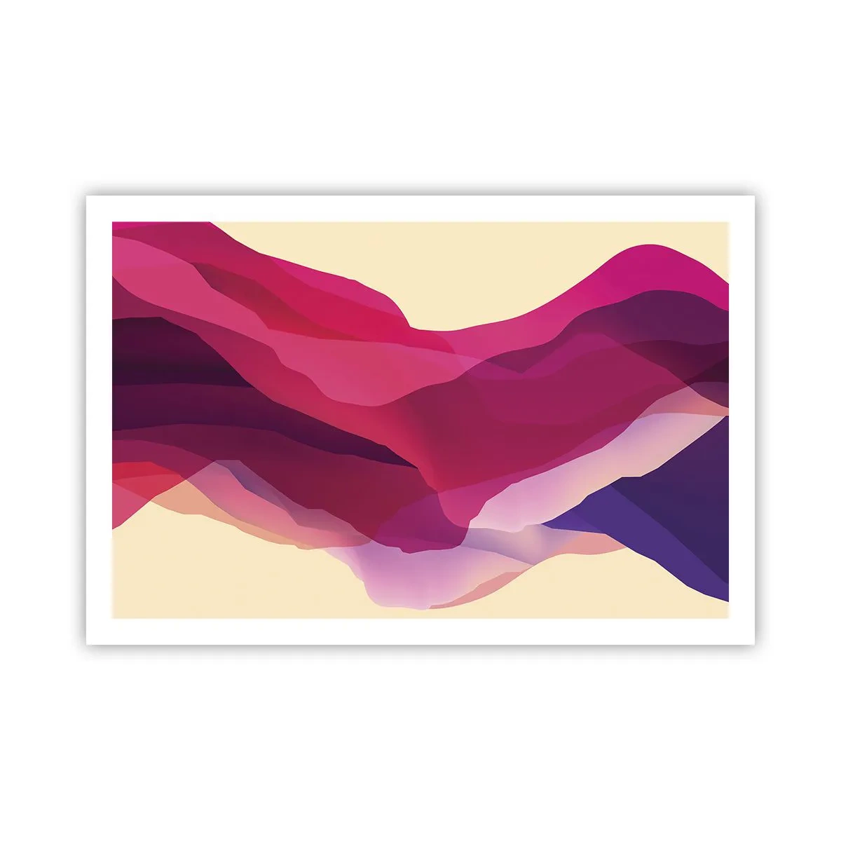 Poster - Paarse golven - 91x61 cm