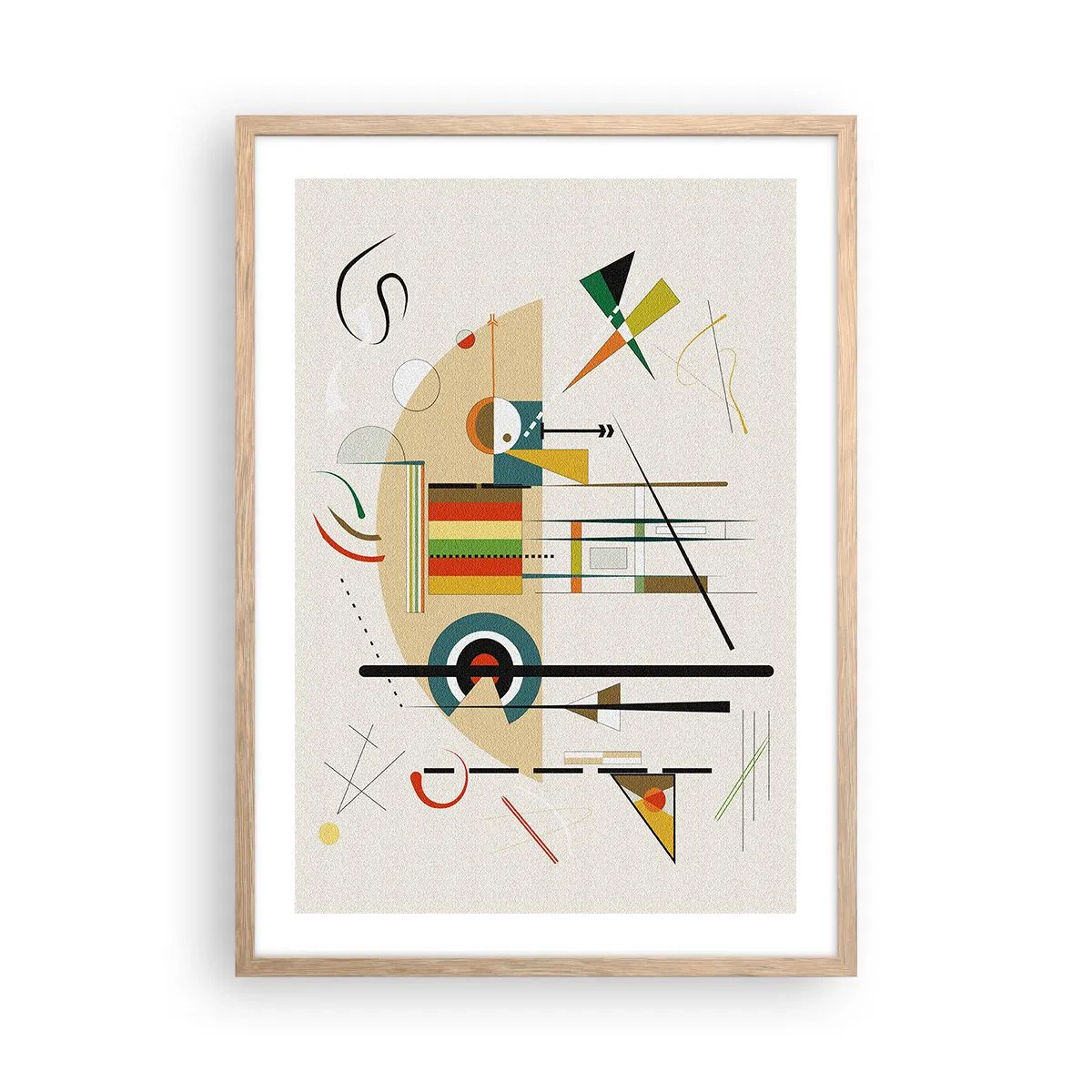 Een poster in een licht eiken lijst - En de wereld lacht - 50x70 cm