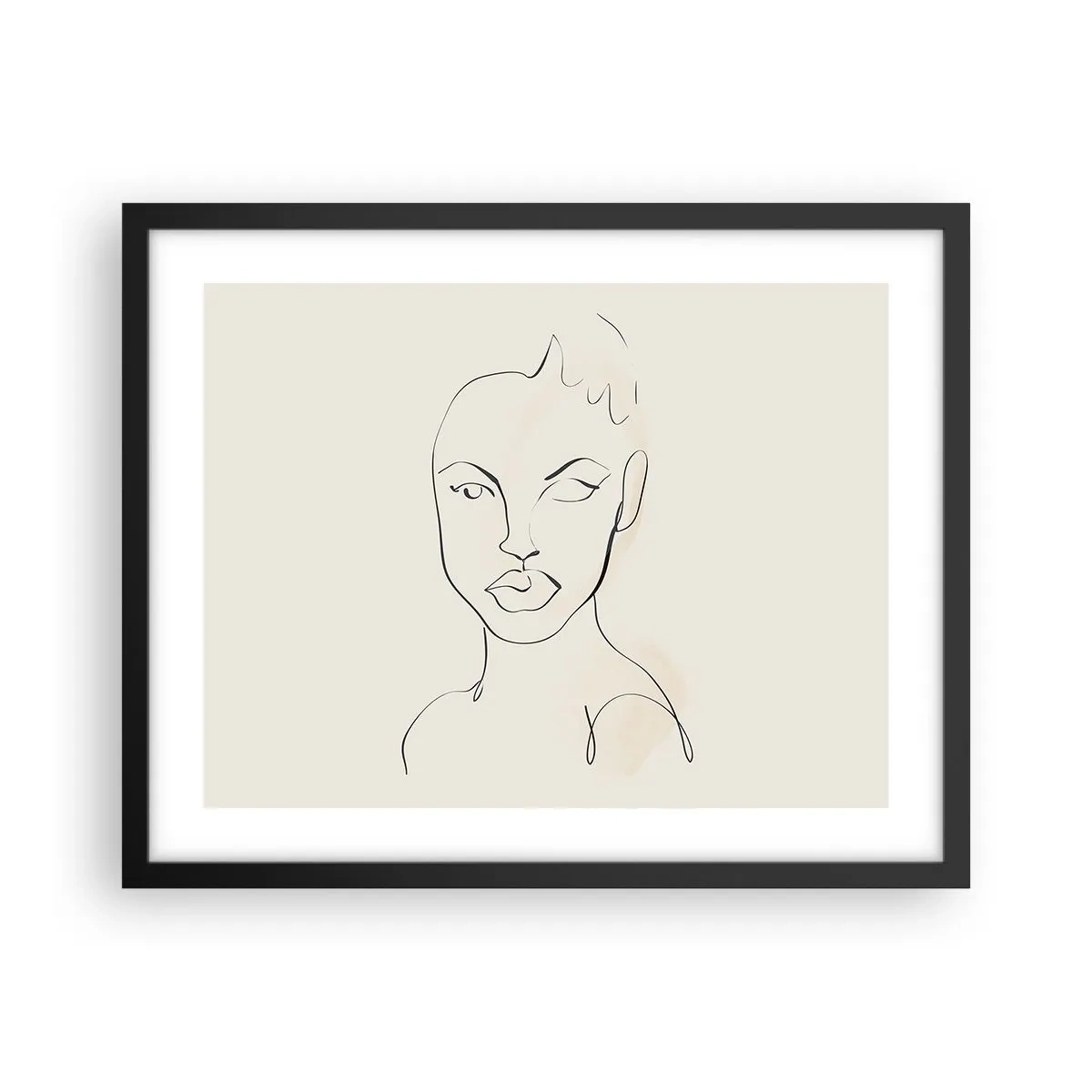 Poster in een zwarte lijst - Een overzicht van sensualiteit - 50x40 cm