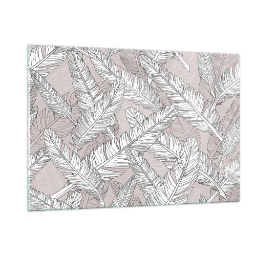 Schilderen op glas - Een verenwerveling - 120x80 cm