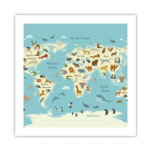 Poster - Goede buren - 50x50 cm