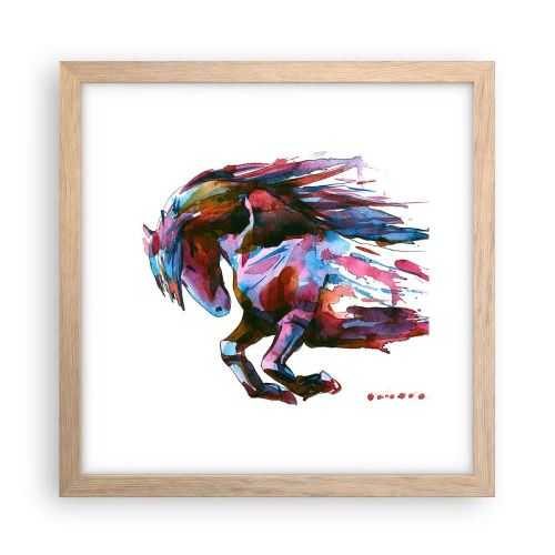 Een poster in een licht eiken lijst - In vervoering - 30x30 cm