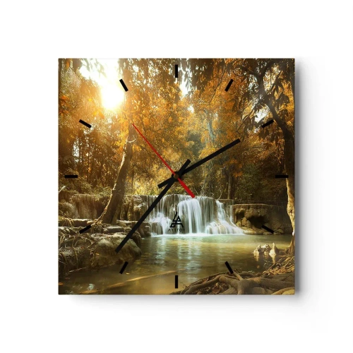 Wandklok - Klok - Park cascade - 30x30 cm