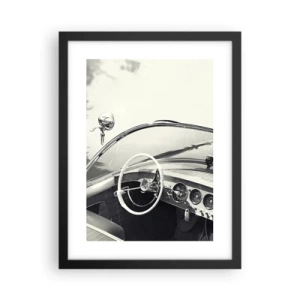 Poster in een zwarte lijst - Weer voor de rijken - 30x40 cm