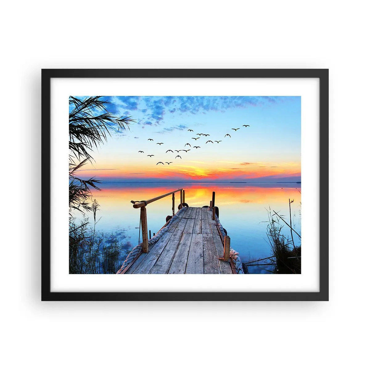 Poster in een zwarte lijst - Het is tijd om terug te gaan... - 50x40 cm