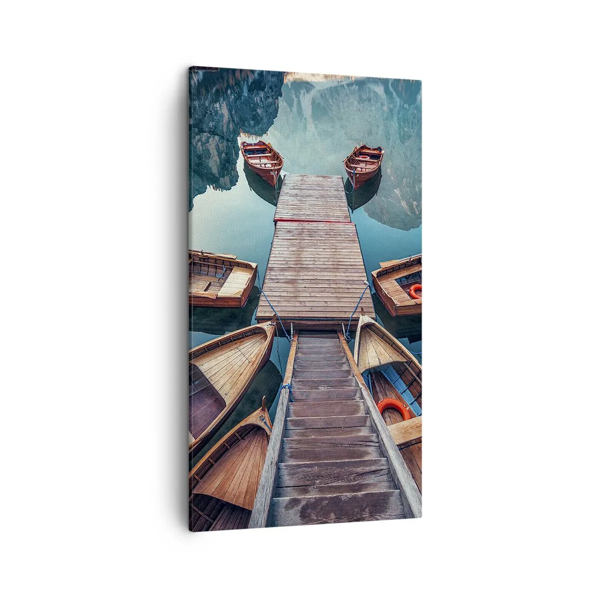 Schilderen op canvas - Ik wacht bij de jachthaven - 45x80 cm