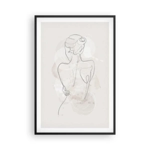 Poster in een zwarte lijst - Als een gevoelig instrument - 61x91 cm