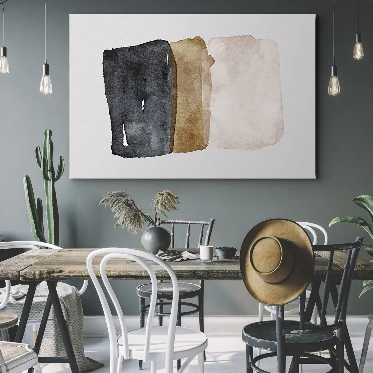 Schilderen op canvas - De samenstelling van de kleuren van de aarde - 120x80 cm