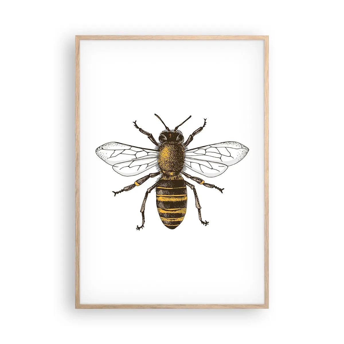 Een poster in een licht eiken lijst - Mooi en goed - 70x100 cm