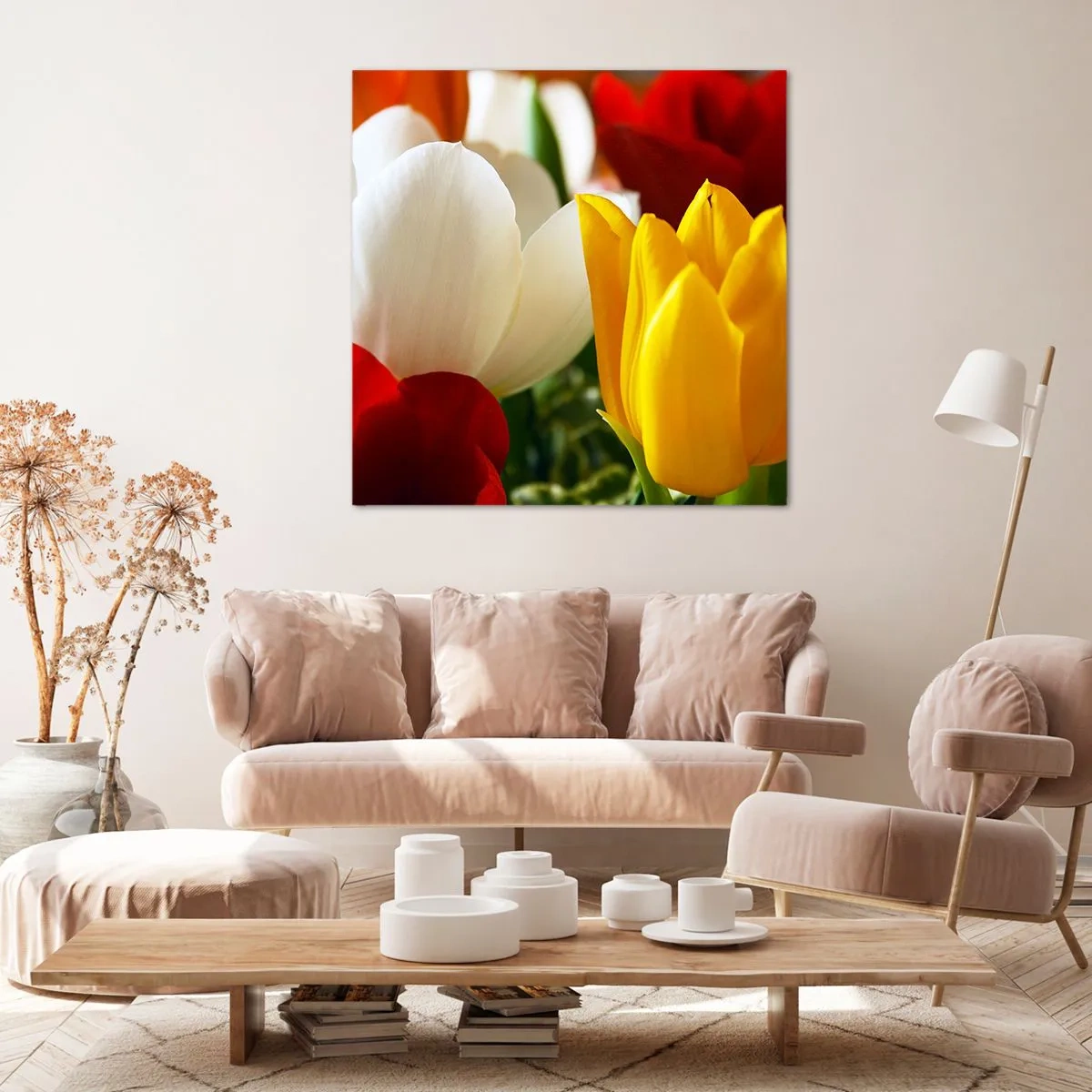 Schilderen op canvas - Tulpenkoorts - 70x70 cm