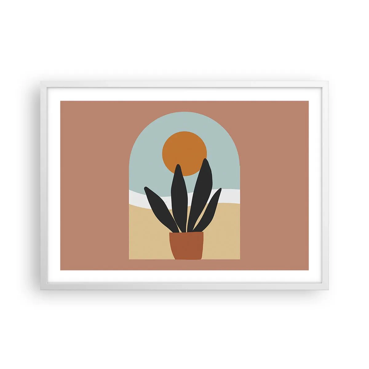 Poster in een witte lijst - Kleine geneugten - 70x50 cm