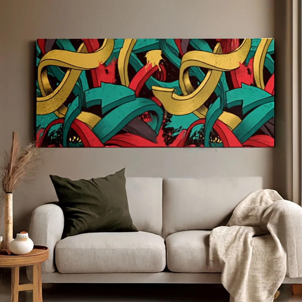 Schilderen op canvas - Welke weg naar het doel? - 100x40 cm