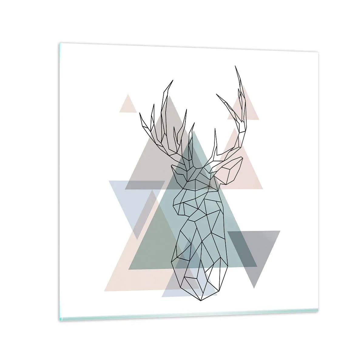 Schilderen op glas - In een geometrisch bos - 30x30 cm