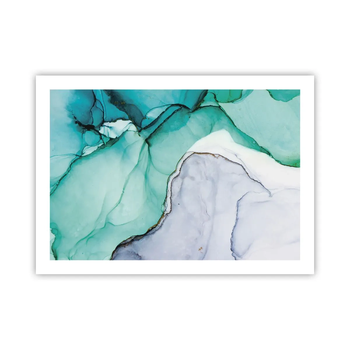 Poster - Een studie in turkoois - 70x50 cm