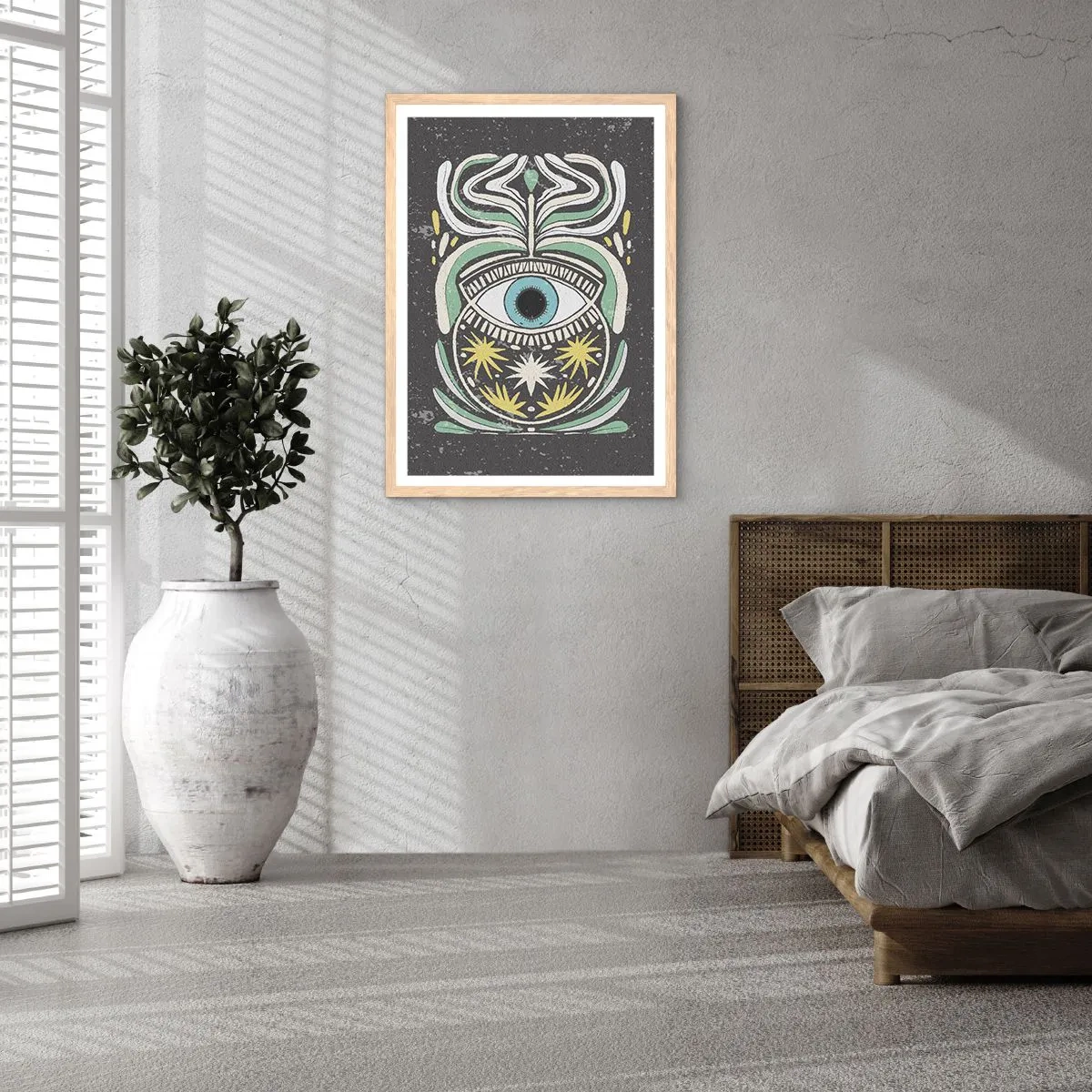 Een poster in een licht eiken lijst - Tribale rituelen - 70x100 cm