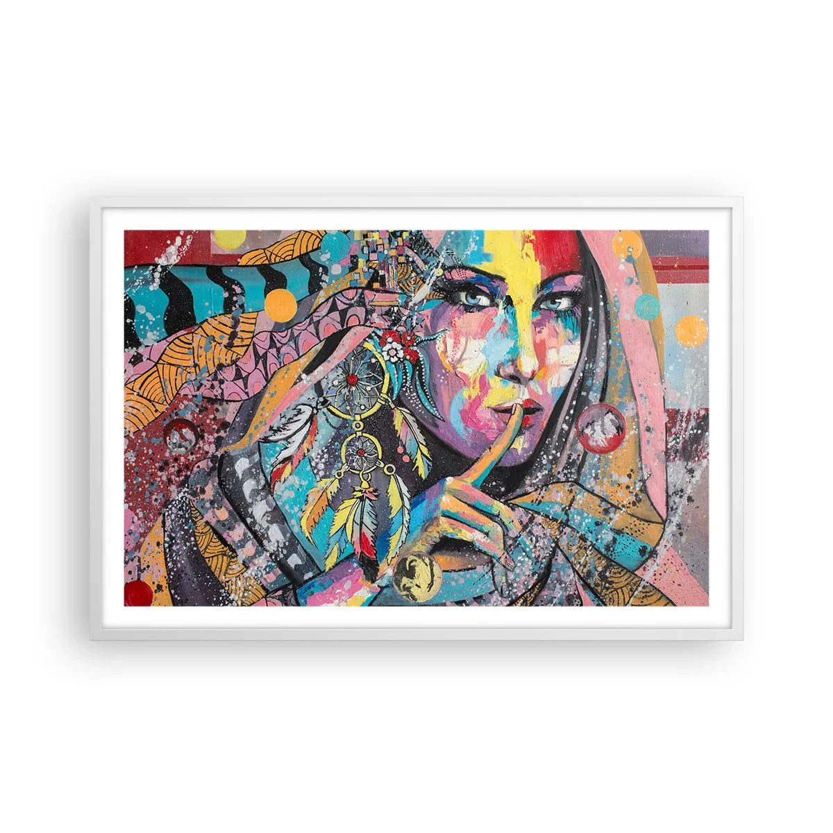 Poster in een witte lijst - Zwijg totdat je het begrijpt - 91x61 cm