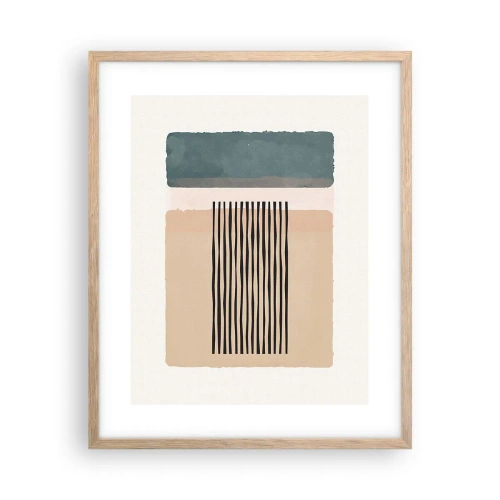 Een poster in een licht eiken lijst - Alles is oke - 40x50 cm