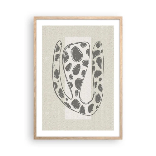 Een poster in een licht eiken lijst - Een vreemd wezen - 50x70 cm