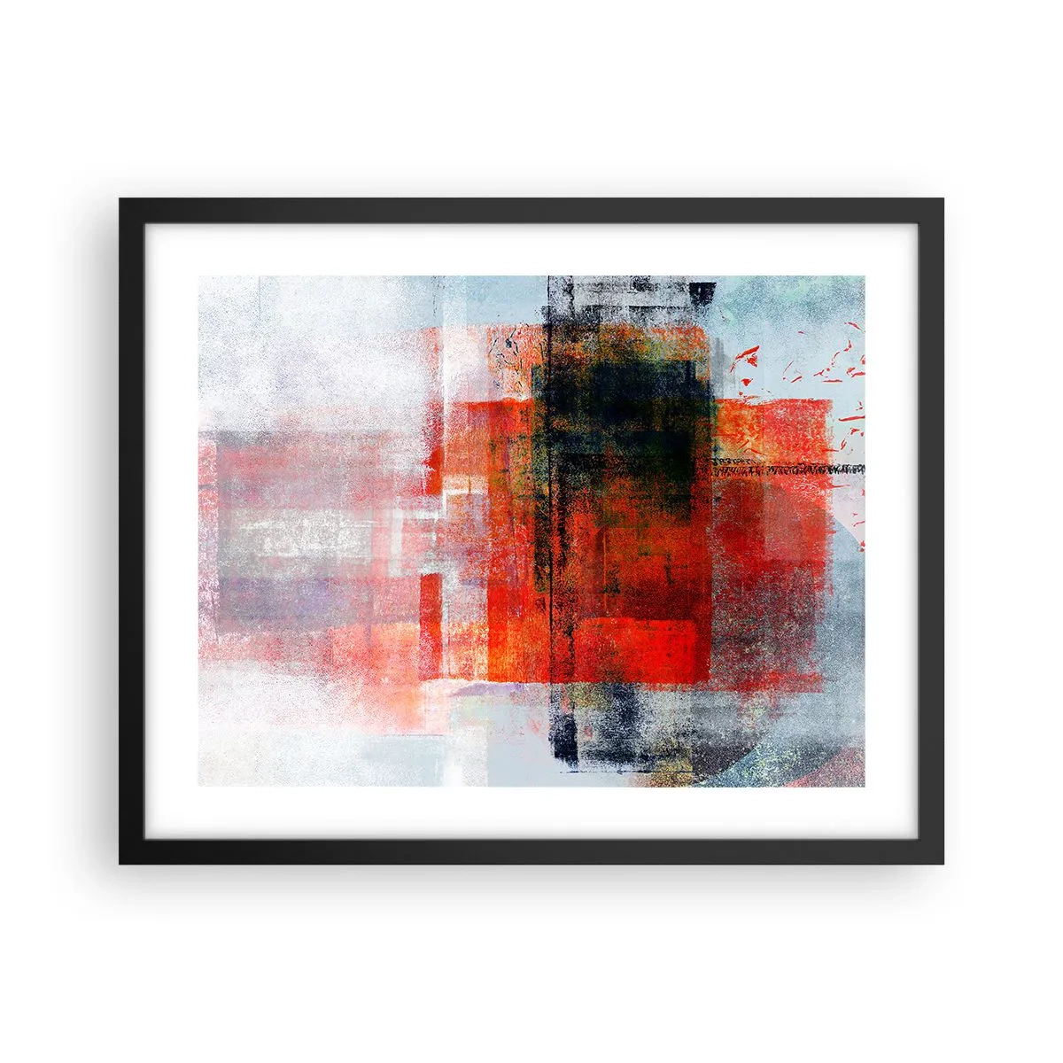 Poster in een zwarte lijst - Een gloeiende compositie - 50x40 cm