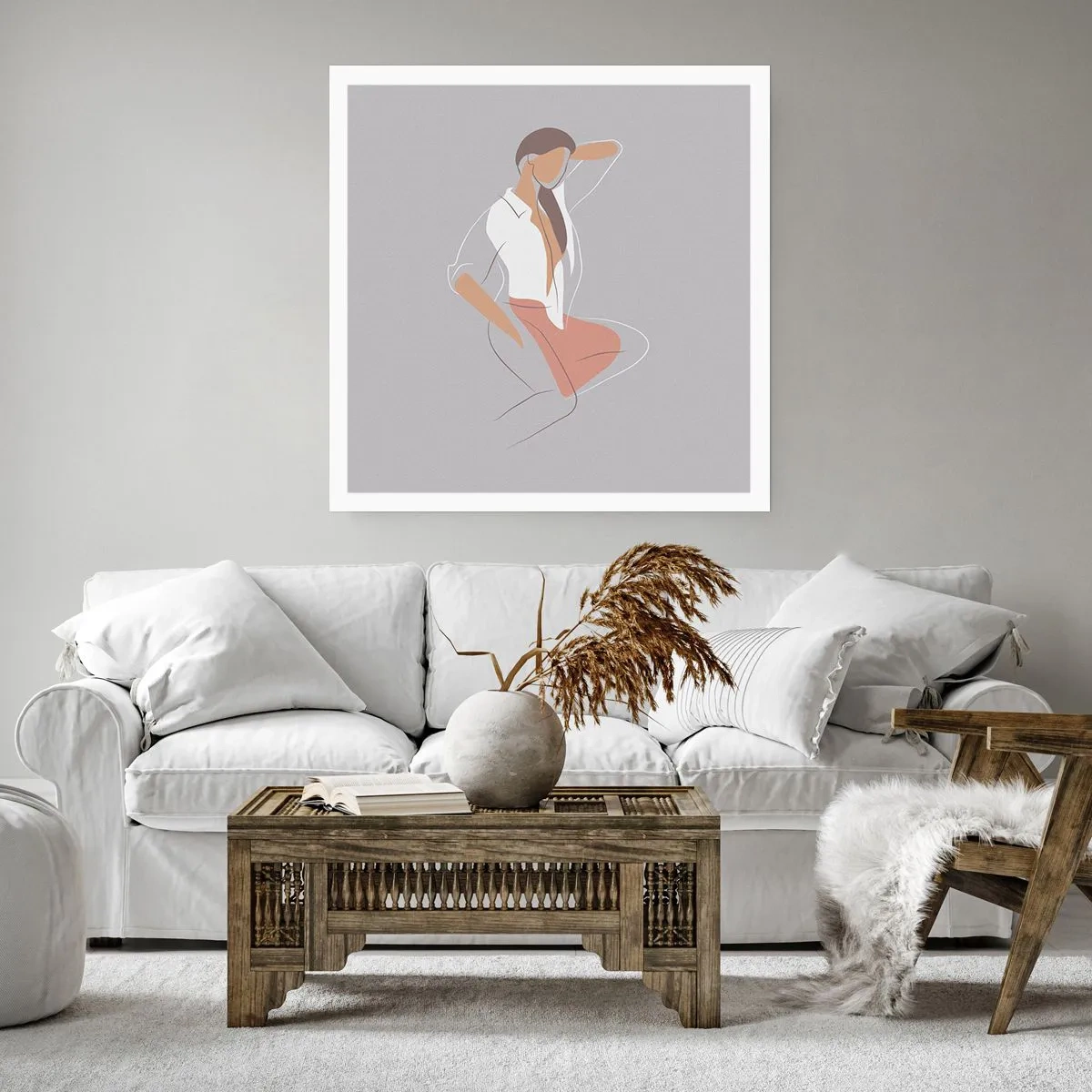 Poster - Omtrek van gracieusheid - 30x30 cm