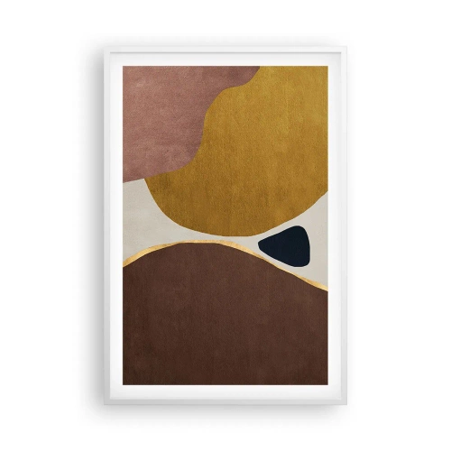 Poster in een witte lijst - Abstractie – een plek in de ruimte - 61x91 cm