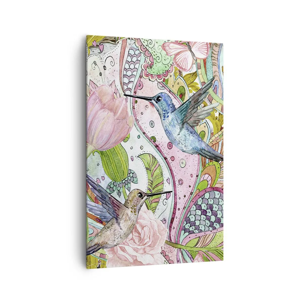 Schilderen op canvas - Verstrikt in wijnstokken - 80x120 cm