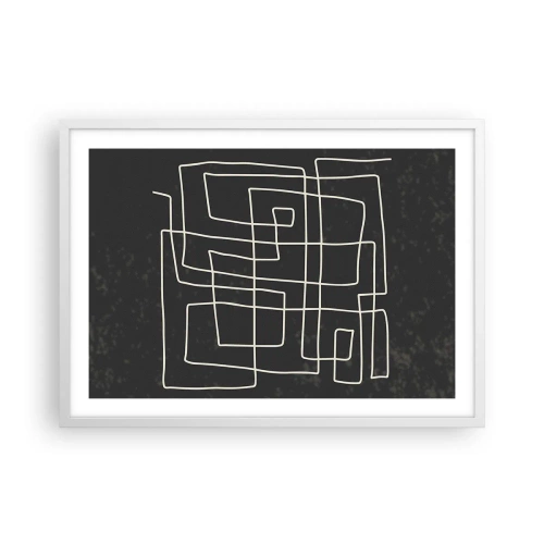 Poster in een witte lijst - Niet zo eenvoudig - 70x50 cm