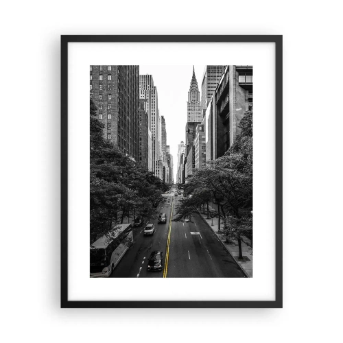Poster in een zwarte lijst - New York ochtend - 40x50 cm
