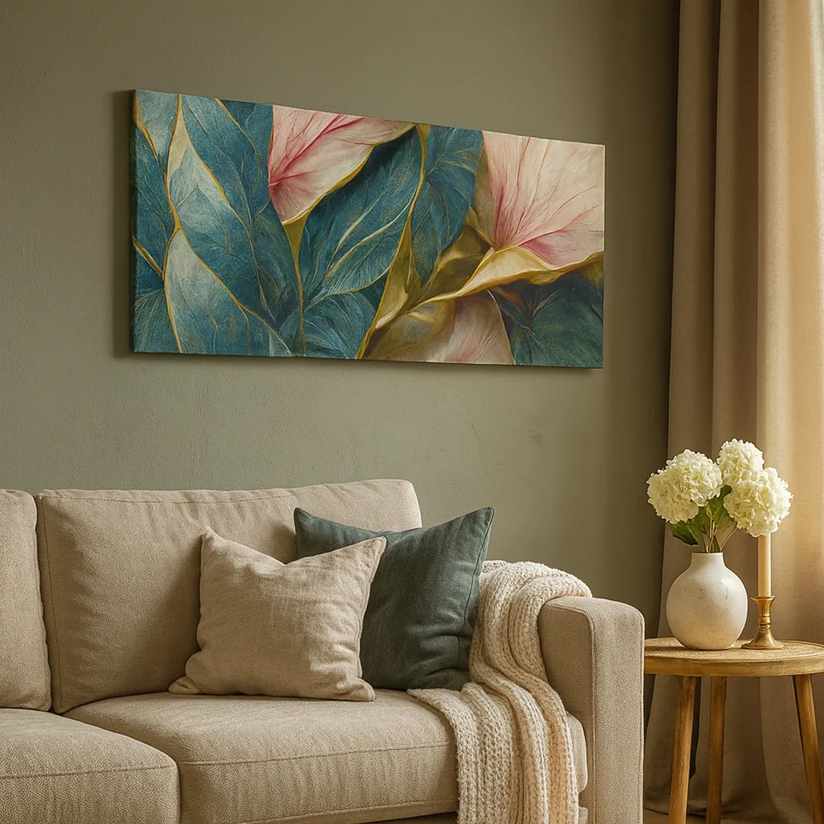 Schilderen op canvas - Natuurlijke elegantie en stijl - 30x30 cm