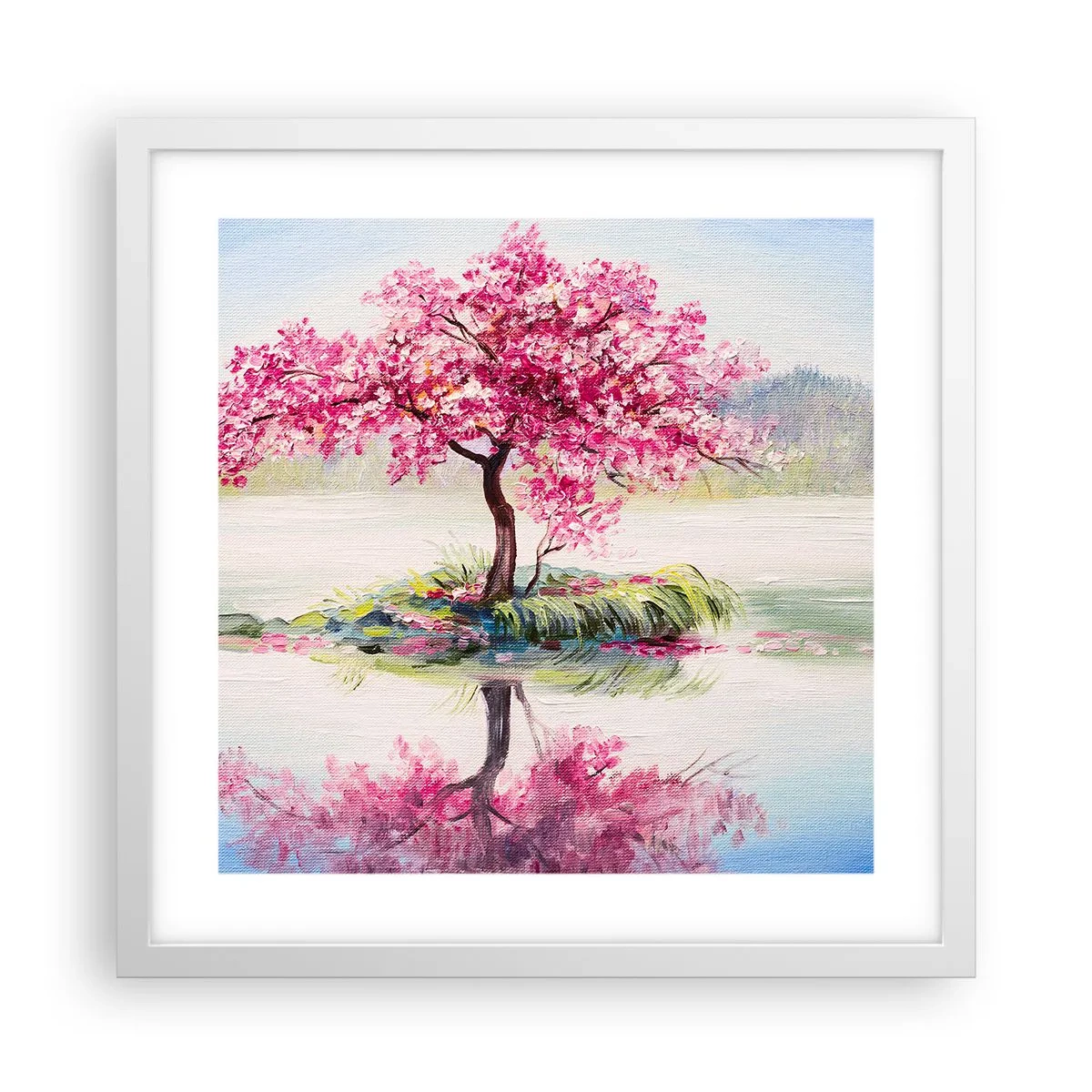 Poster in een witte lijst - Lentefeest - 40x40 cm