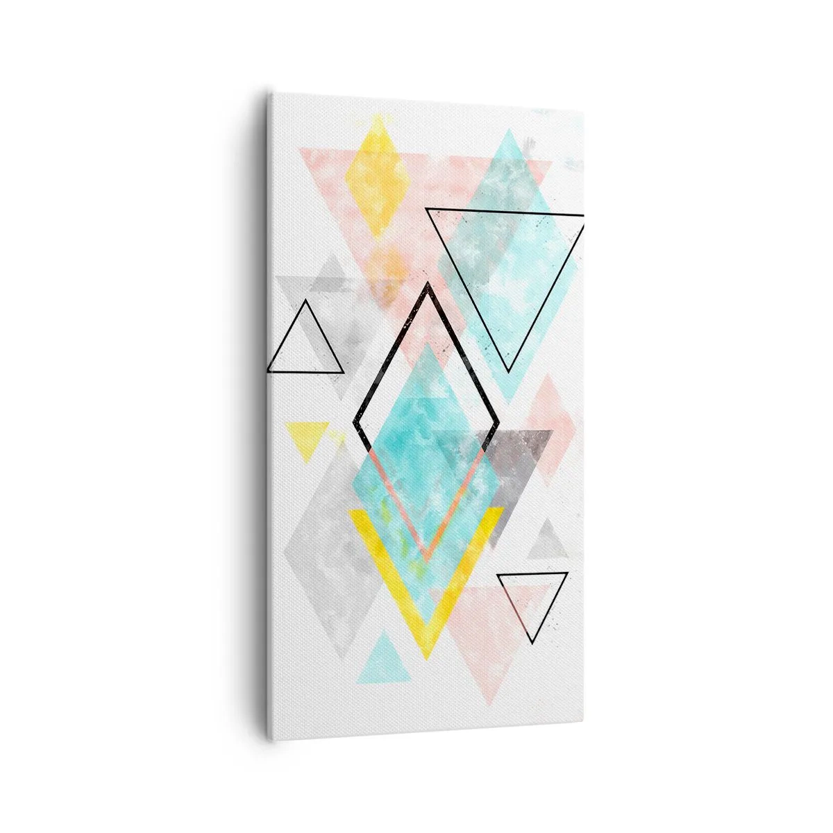 Schilderen op canvas - Geometrisch spel - 55x100 cm