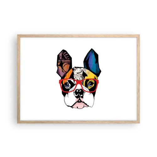 Een poster in een licht eiken lijst - intellectueel - 70x50 cm