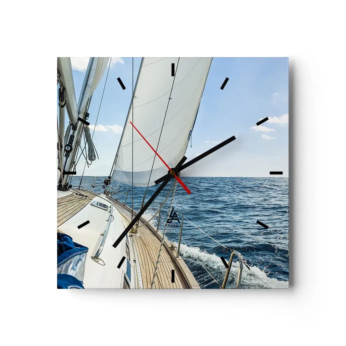 Wandklok - Klok - Ahoi, avontuur - 40x40 cm