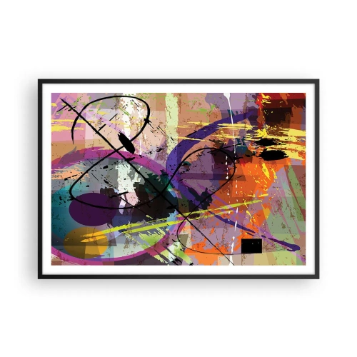 Poster in een zwarte lijst - Je kunt rechtdoor of rondom - 100x70 cm
