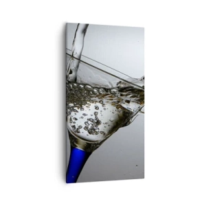 Schilderen op canvas - Kristalwater in kristalglas - 55x100 cm