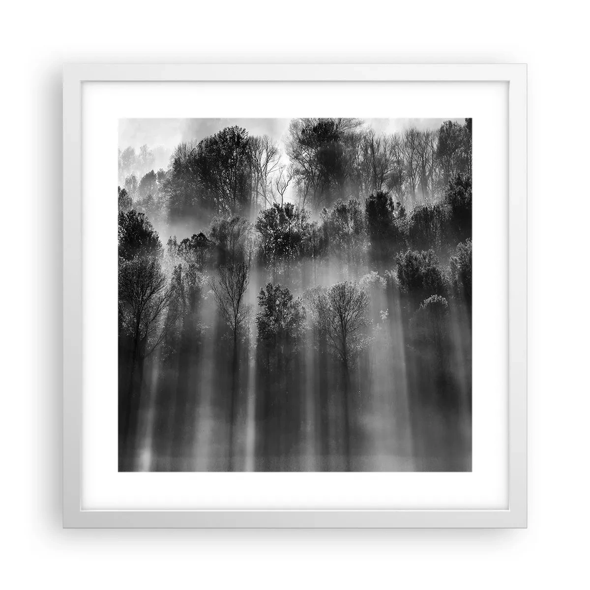 Poster in een witte lijst - In stromen van licht - 40x40 cm
