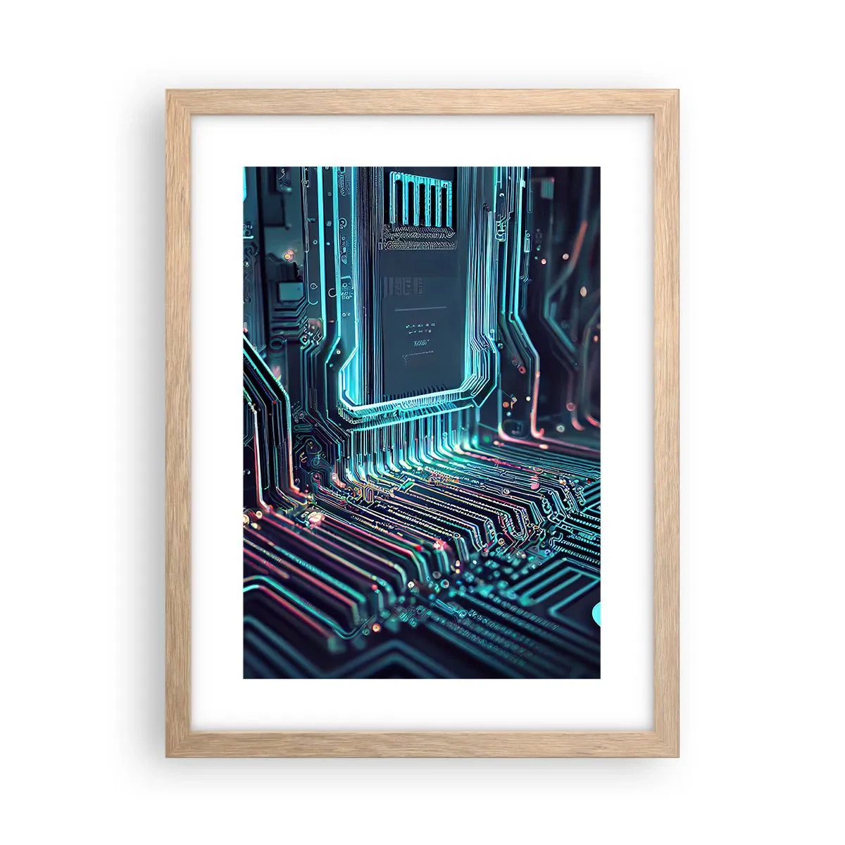 Een poster in een licht eiken lijst - Ik ben aan het denken… - 30x40 cm