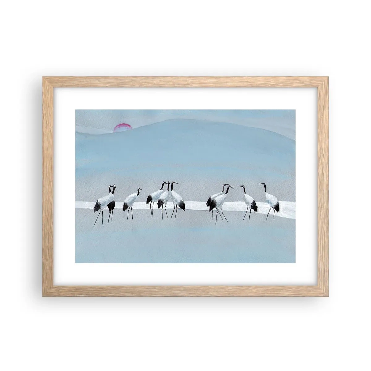 Een poster in een licht eiken lijst - Na een warme dag - 40x30 cm