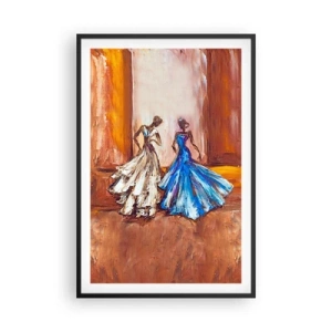 Poster in een zwarte lijst - Een dankbaar duo - 61x91 cm